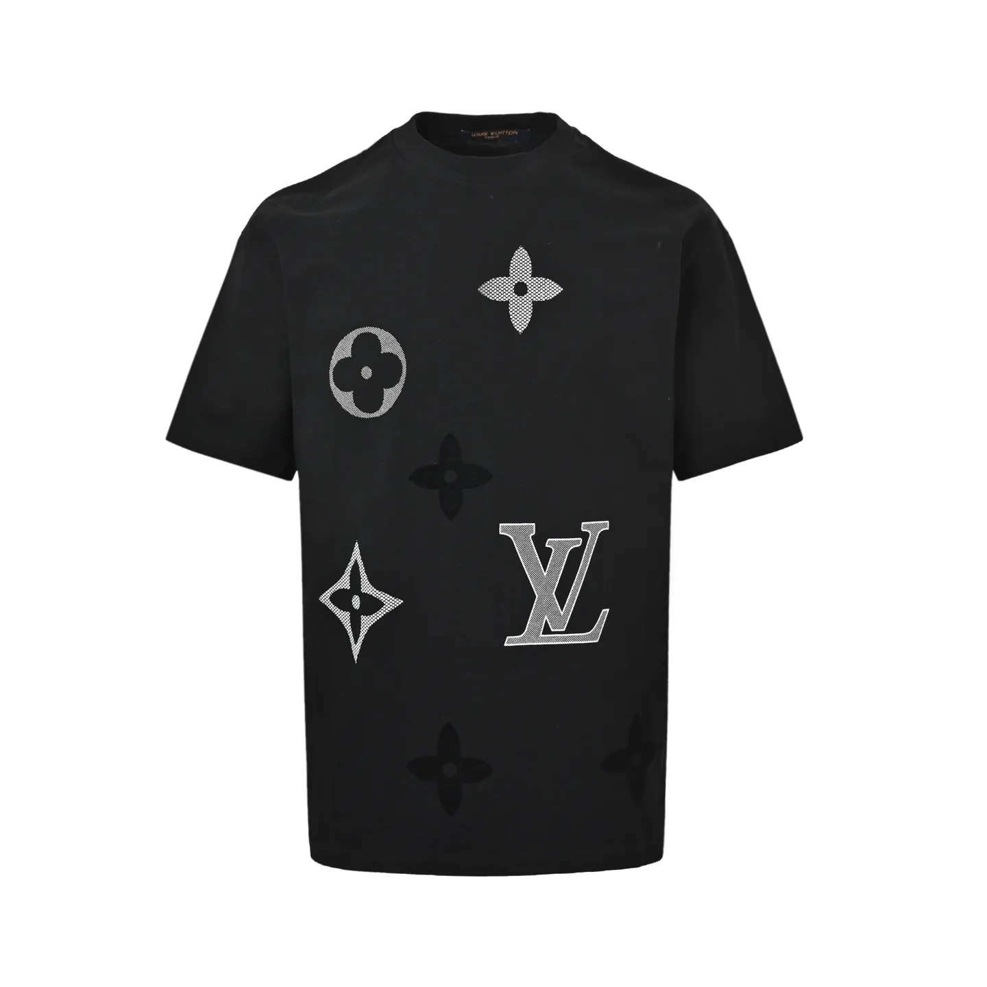 Louis Vuitton/Louis Vuitton flocked logo printed short sleeves